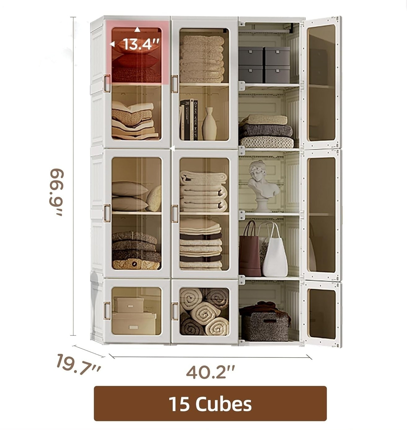Portable Transparent Wardrobe — Clear, Stylish, and Effortlessly Organized