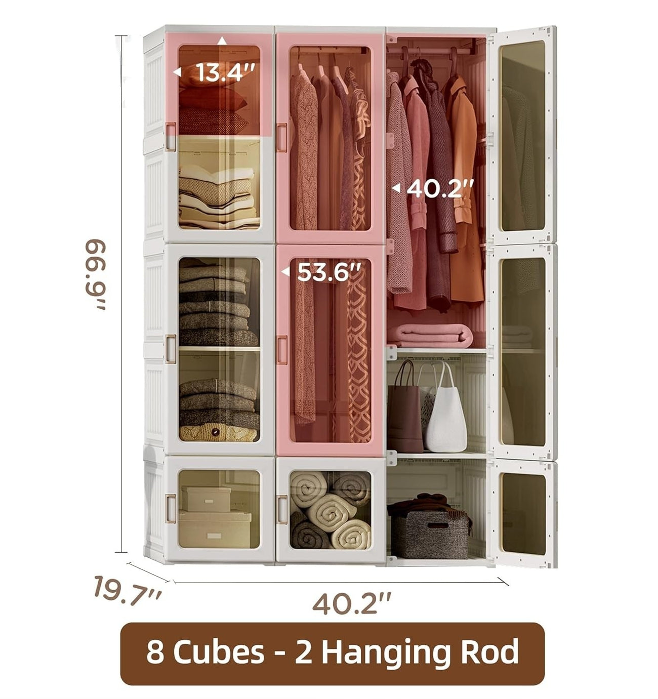 Portable Transparent Wardrobe — Clear, Stylish, and Effortlessly Organized