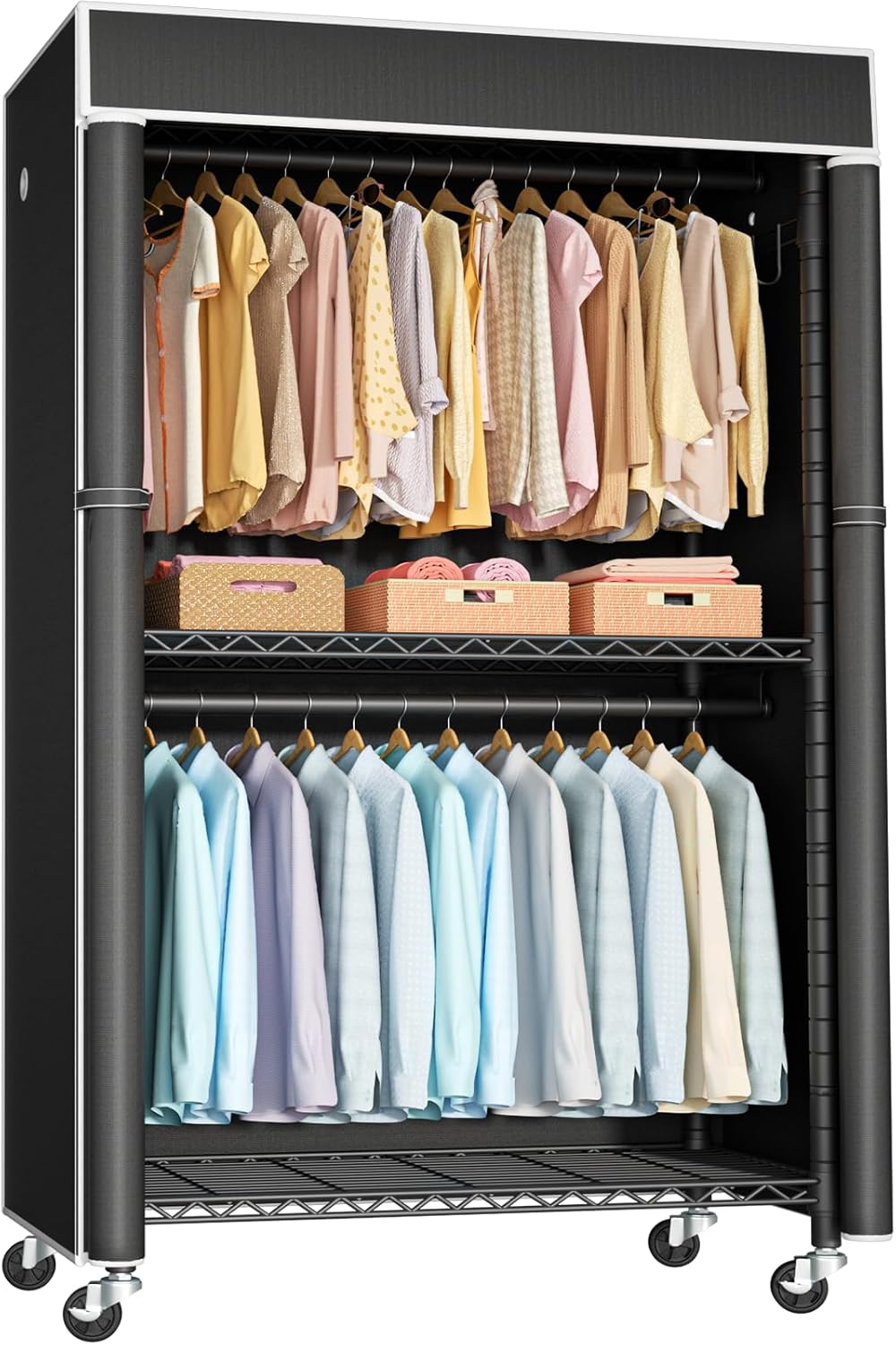 Transparent Portable Wardrobe Organizer — Organized, Stylish, and Practical