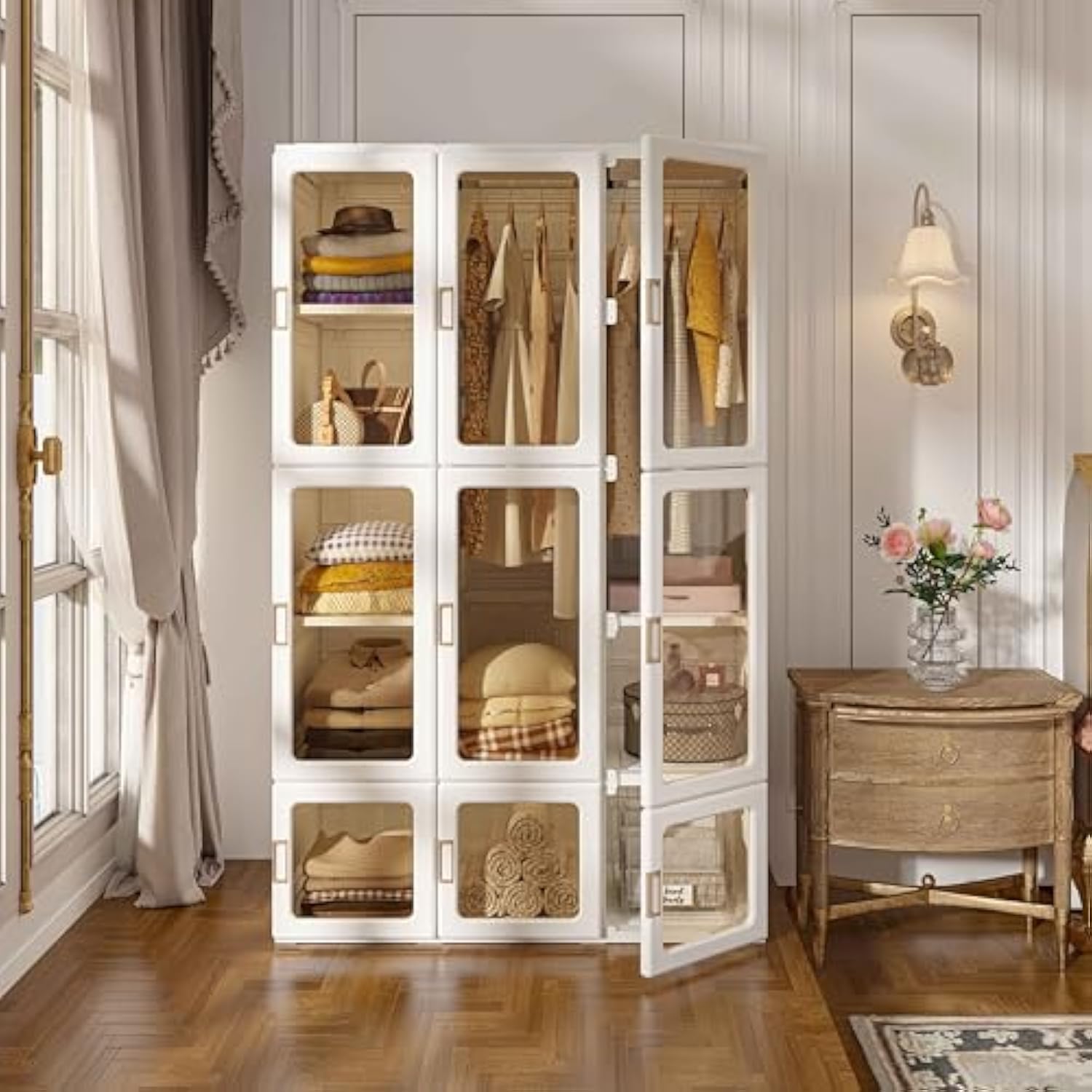 Portable Transparent Wardrobe — Clear, Stylish, and Effortlessly Organized