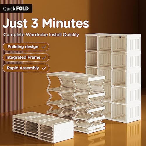 Portable Transparent Wardrobe — Clear, Stylish, and Effortlessly Organized