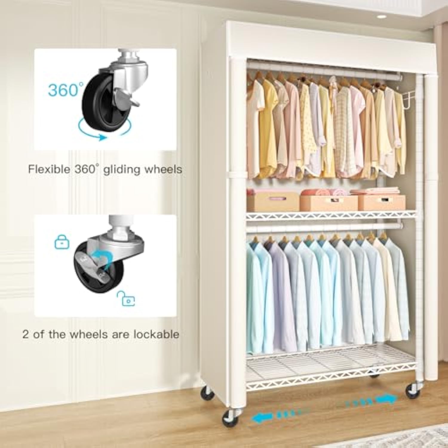 Transparent Portable Wardrobe Organizer — Organized, Stylish, and Practical