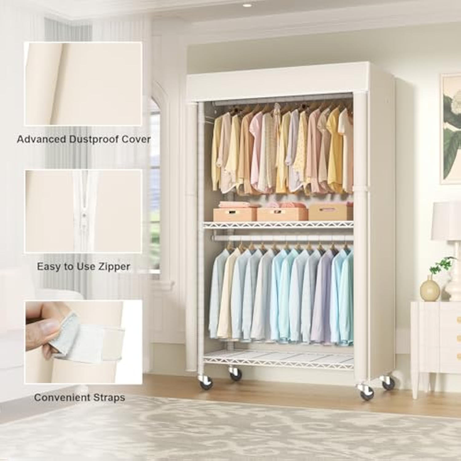 Transparent Portable Wardrobe Organizer — Organized, Stylish, and Practical